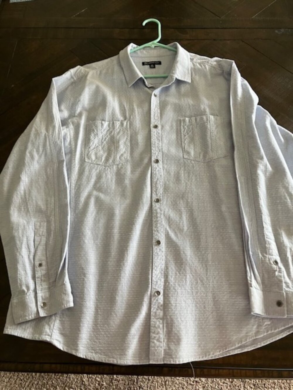 Mens Textured Light Baby Blue Shirt